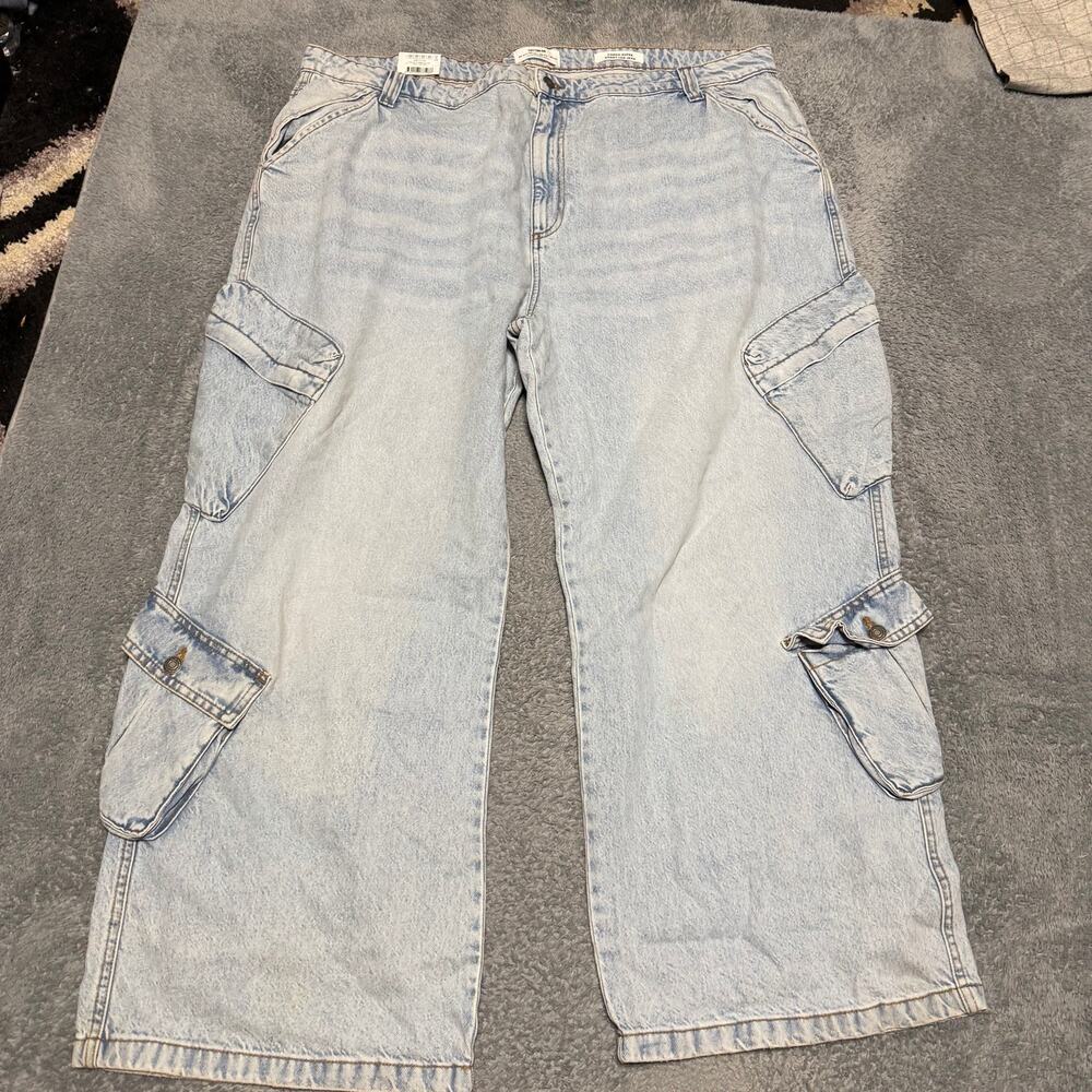 Cotton On Jeans Womens 20 Plus (48x30) Super Baggy Double Cargo